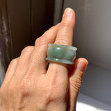 20.2mm A-Grade Jadeite Archer Ring Band No.161675