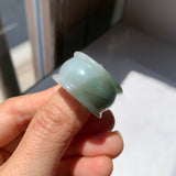 20.2mm A-Grade Jadeite Archer Ring Band No.161675
