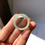20.2mm A-Grade Light Green Jadeite Archer Ring Band No.161580