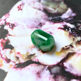SOLD OUT: 8.85 cts A-Grade Imperial Green Floral  Natural Jadeite Rock No.130412