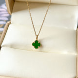 A-Grade Imperial Green Jadeite Clover Pendant No. 172673