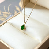 A-Grade Imperial Green Jadeite Clover Pendant No. 172673