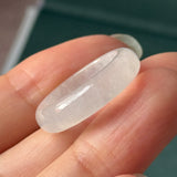 16.4mm Icy A-Grade Natural Moonlight Glow White Jadeite Ring Band No. 162647