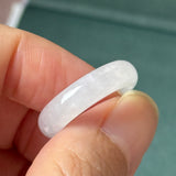 16.4mm Icy A-Grade Natural Moonlight Glow White Jadeite Ring Band No. 162647