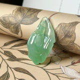 Icy A-Grade Natural Green Jadeite Goddess of Mercy Pendant No. 171823