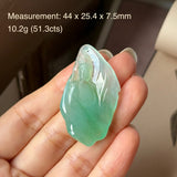 Icy A-Grade Natural Green Jadeite Goddess of Mercy Pendant No. 171823