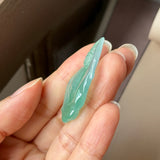 Icy A-Grade Natural Green Jadeite Goddess of Mercy Pendant No. 171823