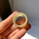 20.3mm A-Grade Yellow Jadeite Archer Ring Band No.161705