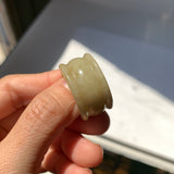 20.3mm A-Grade Yellow Jadeite Archer Ring Band No.161705