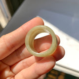 20.3mm A-Grade Yellow Jadeite Archer Ring Band No.161705