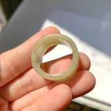 20.3mm A-Grade Yellow Jadeite Archer Ring Band No.161705