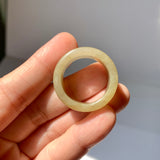 20.1mm A-Grade Yellow Jadeite Archer Ring Band No.161718