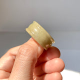 20.1mm A-Grade Yellow Jadeite Archer Ring Band No.161718