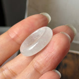 16.3mm Icy A-Grade Natural Moonlight Glow White Jadeite Ring Band No. 162649