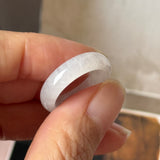 16.3mm Icy A-Grade Natural Moonlight Glow White Jadeite Ring Band No. 162649