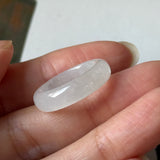 16.2mm Icy A-Grade Natural Moonlight Glow White Jadeite Ring Band No. 162650