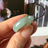 16.4mm A-Grade Blue Brownish Yellow Jadeite Ingot Ring No. 162651