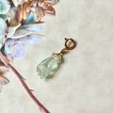 Icy A-Grade Natural Jadeite Hand with Pearl Charm No.170713