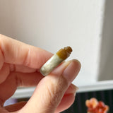 16.1mm A-Grade Blue Brownish Yellow Jadeite Ingot Ring No. 162652