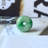 A-Grade Natural Moss on Snow Jadeite Bagel Piece No.172128