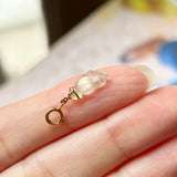 Icy A-Grade Natural Jadeite Hand with Pearl Charm No.170712
