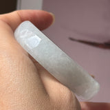 52.5mm A-Grade Natural Floral Jadeite Modern Round Bangle No.152190