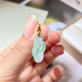 A-Grade Moss On Snow Jadeite Ruyi Pendant No.600132