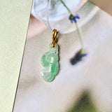 A-Grade Moss On Snow Jadeite Ruyi Pendant No.600132
