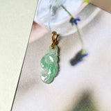 A-Grade Moss On Snow Jadeite Ruyi Pendant No.600132