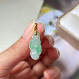 A-Grade Moss On Snow Jadeite Ruyi Pendant No.600132