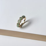 16.4mm A-Grade Natural Green Jadeite Colour Galore Ring No.162393