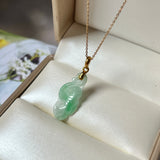 A-Grade Moss On Snow Jadeite Ruyi Pendant No.600132