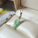 A-Grade Moss On Snow Jadeite Ruyi Pendant No.600132