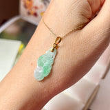 A-Grade Moss On Snow Jadeite Ruyi Pendant No.600132