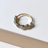 16.4mm A-Grade Natural Green Jadeite Colour Galore Ring No.162393