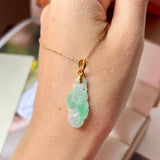 A-Grade Moss On Snow Jadeite Ruyi Pendant No.600132