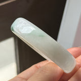 52.4mm A-Grade Natural Floral Jadeite Modern Round Bangle No.152191
