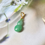SOLD OUT: A-Grade Moss On Snow Jadeite Calabash Pendant No.600139