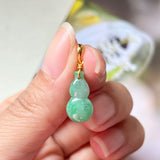 SOLD OUT: A-Grade Moss On Snow Jadeite Calabash Pendant No.600139
