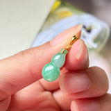SOLD OUT: A-Grade Moss On Snow Jadeite Calabash Pendant No.600139