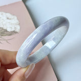 58mm A-Grade Natural Lavender Jadeite Modern Round Bangle No.152111