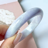 58mm A-Grade Natural Lavender Jadeite Modern Round Bangle No.152111