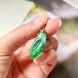 A-Grade Imperial Green Jadeite Orchid Pendant No.600136