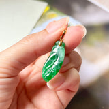 A-Grade Imperial Green Jadeite Orchid Pendant No.600136