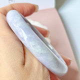 58mm A-Grade Natural Lavender Jadeite Modern Round Bangle No.152111