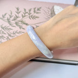 58mm A-Grade Natural Lavender Jadeite Modern Round Bangle No.152111
