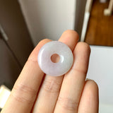 A-Grade Natural Lavender Green Jadeite Donut No. 173021
