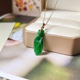 A-Grade Imperial Green Jadeite Orchid Pendant No.600136