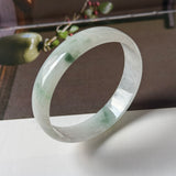 52.4mm A-Grade Natural Floral Jadeite Modern Round Bangle No.152192