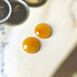 3.65 cts A-Grade Natural Yellow Jadeite Cabochon Pair No.180719